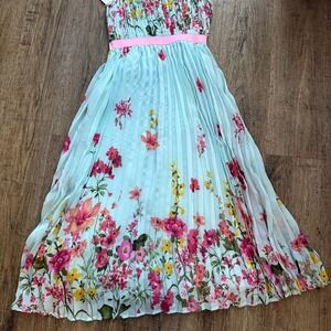 Rare Editions Chiffon Pleated Maxi Dress Mint, 14: Clothing, Shoes & Jewelry